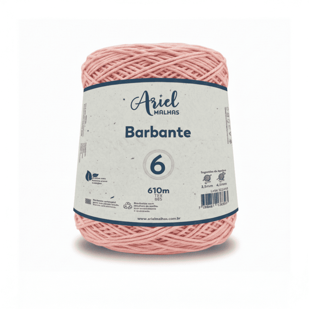 Barbante Rosa Bebê Premium - Ariel Malhas - Ariel Malhas | Universo do Artesão