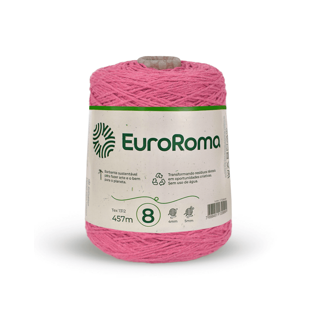 Barbante Rosa EuroRoma - Ariel Malhas | Universo do Artesão