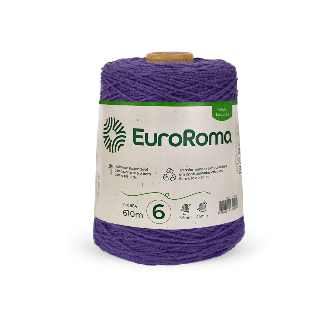 Barbante Roxo EuroRoma - Ariel Malhas | Universo do Artesão