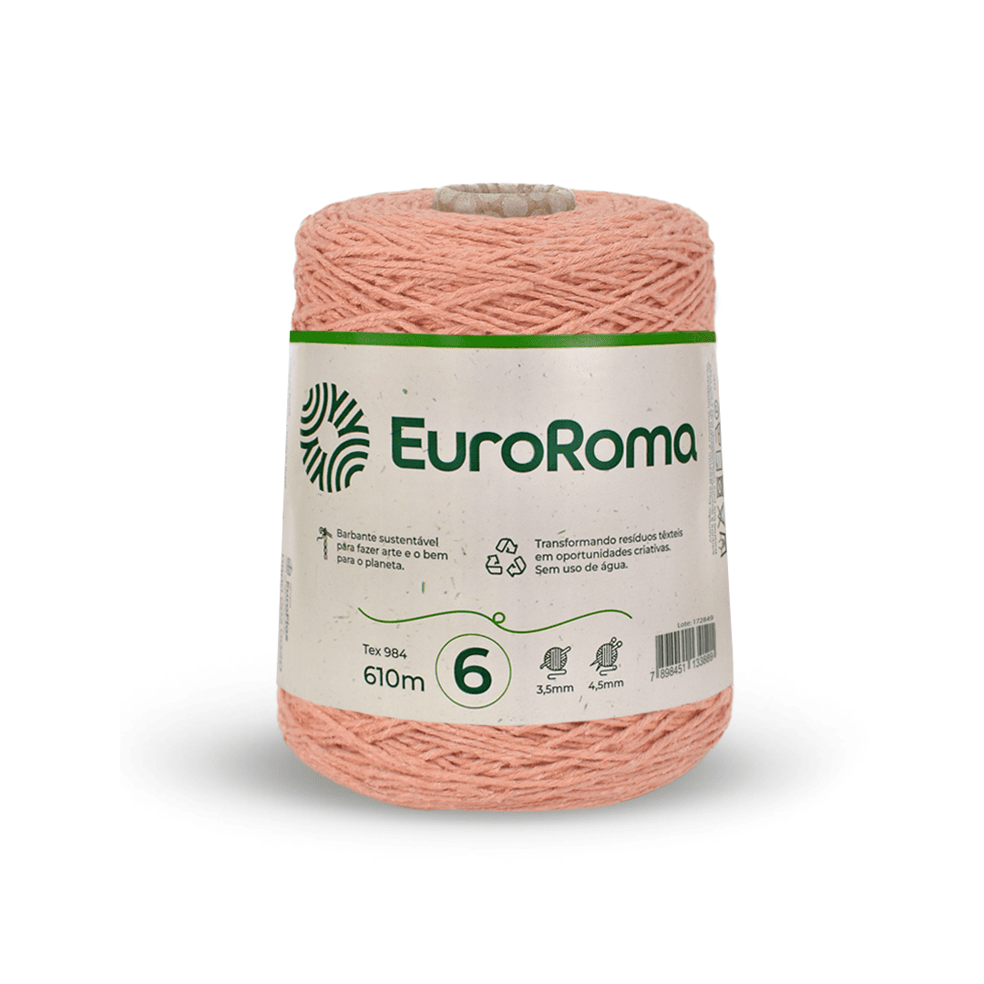 Barbante Salmão EuroRoma - Ariel Malhas | Universo do Artesão