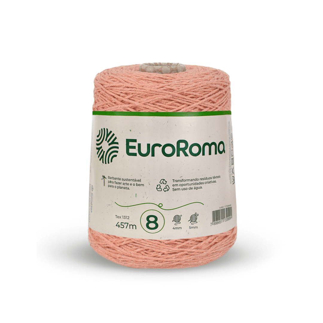 Barbante Salmão EuroRoma - Ariel Malhas | Universo do Artesão