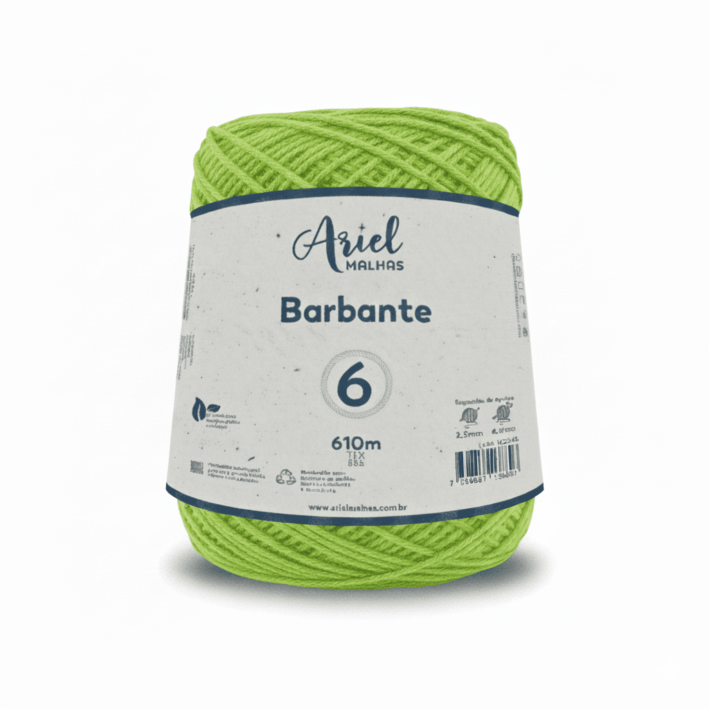Barbante Verde Abacate Premium - Ariel Malhas - Ariel Malhas | Universo do Artesão
