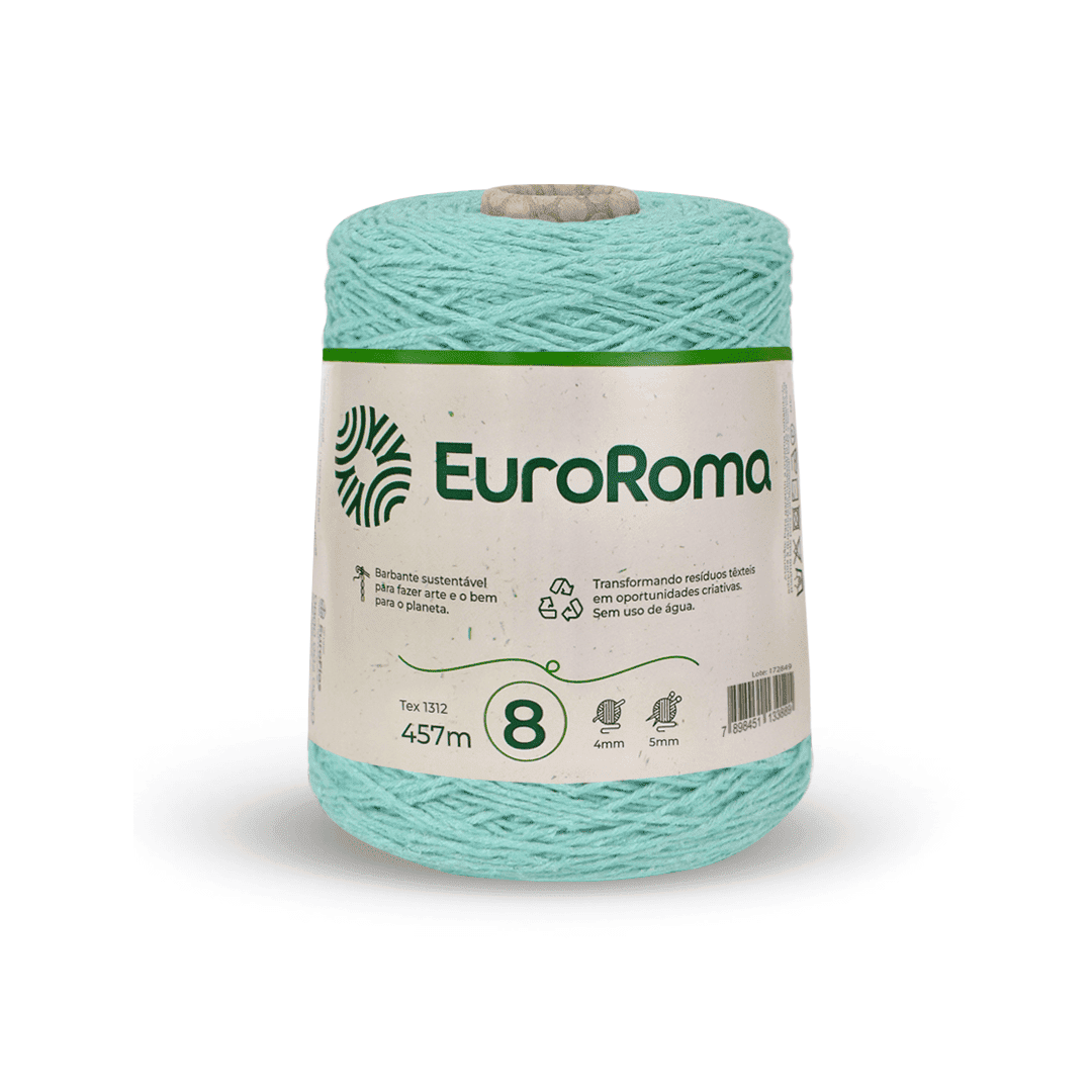 Barbante Verde Água Claro EuroRoma - Ariel Malhas | Universo do Artesão