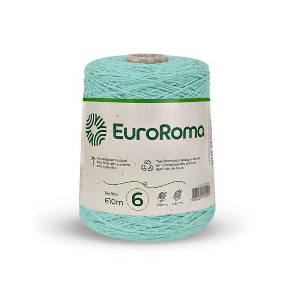 Barbante Verde Água Claro EuroRoma