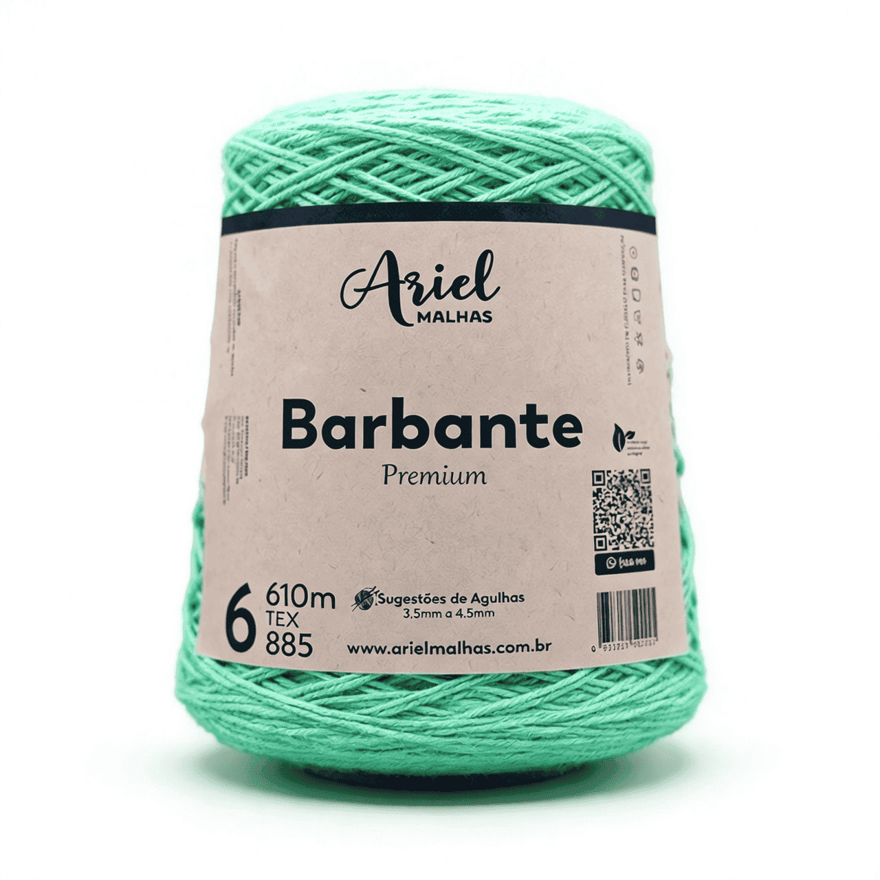 Barbante Verde Água Premium - Ariel Malhas - Ariel Malhas | Universo do Artesão