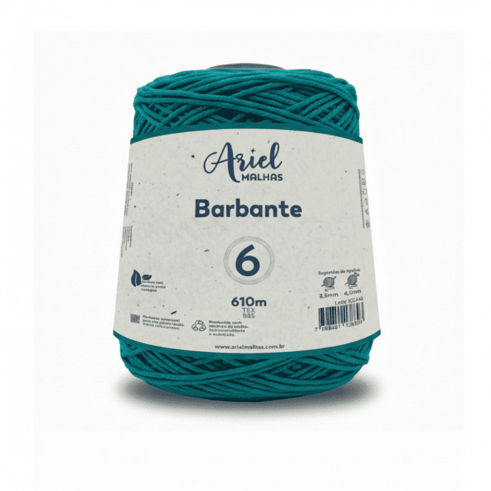 Barbante Verde Jade Premium - Ariel Malhas - Ariel Malhas | Universo do Artesão