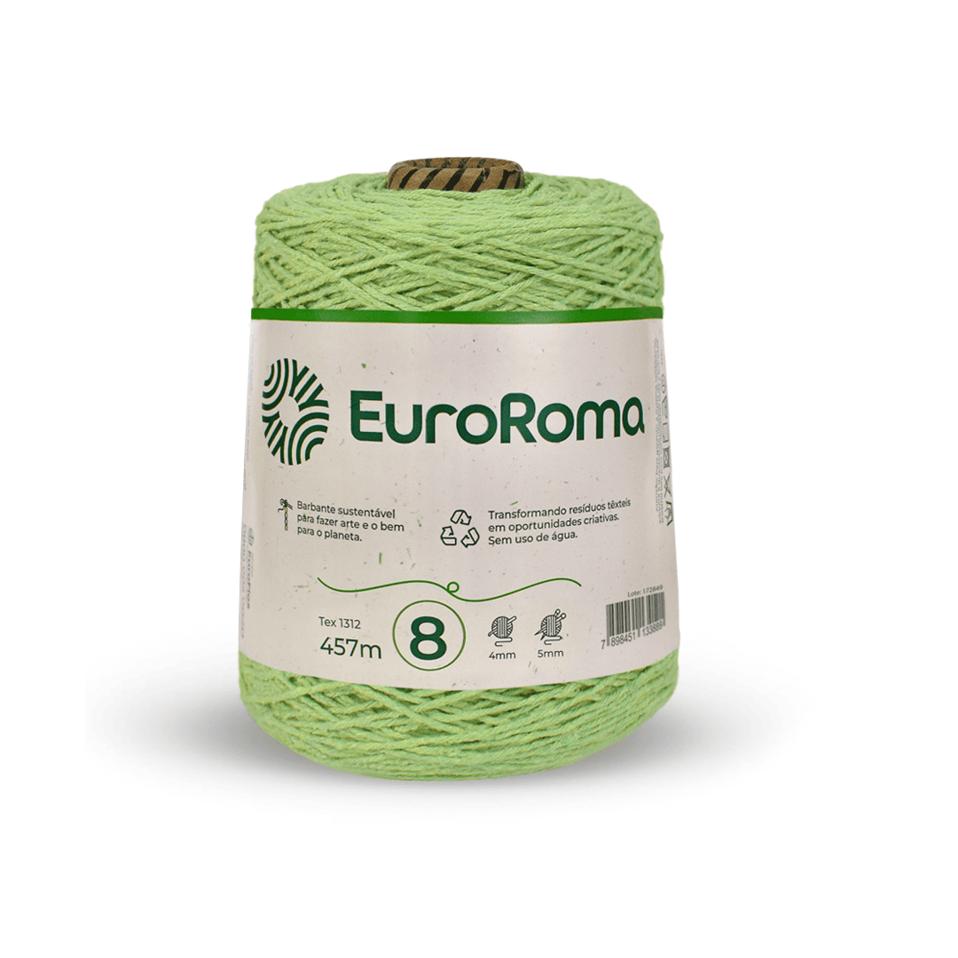 Barbante Verde Limão EuroRoma - Ariel Malhas | Universo do Artesão