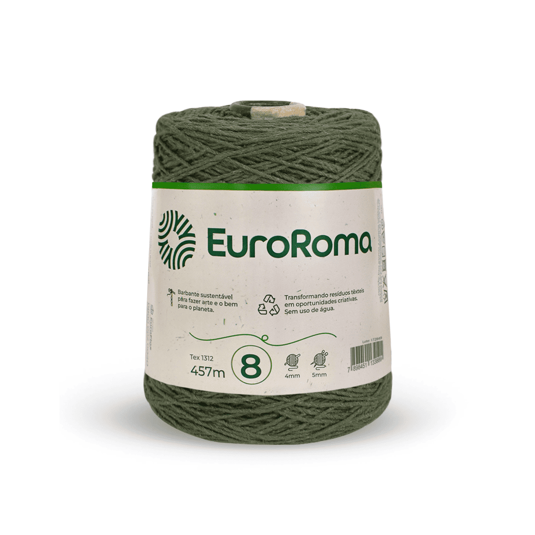 Barbante Verde Militar EuroRoma - Ariel Malhas | Universo do Artesão