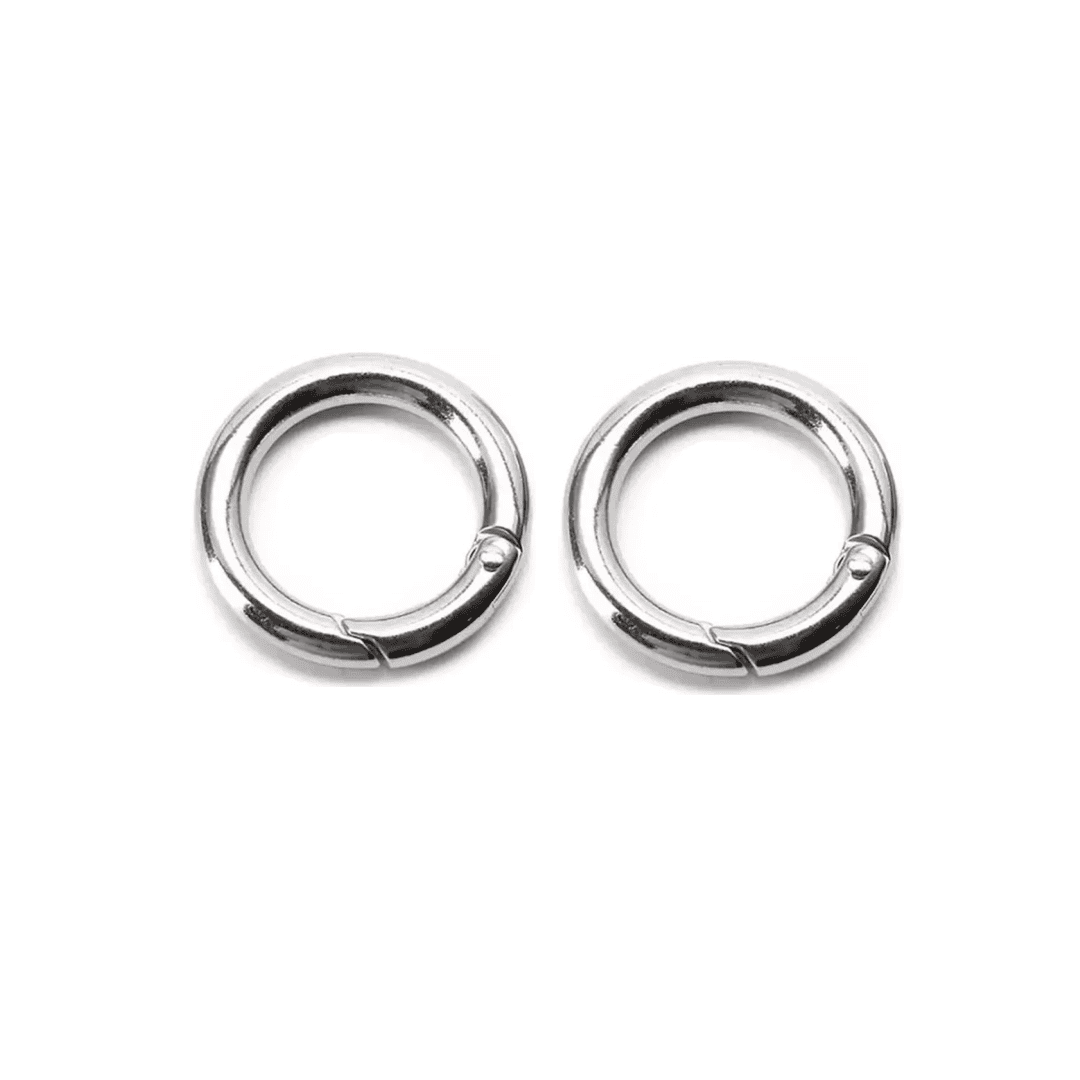 Conjunto de 2 Fechos de Mola em Metal Dourado para confecção de joias, chaveiros, anéis e fivelas. - Ariel Malhas | Universo do Artesão