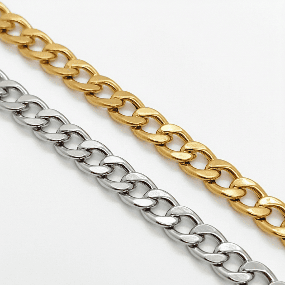 Corrente de Metal Premium para Alças de Bolsas Artesanato Acessórios Cintos Universal Por Metro - Ariel Malhas | Universo do Artesão