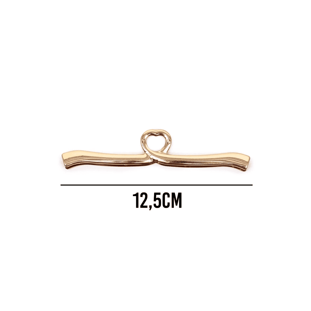 Fecho para Bolsa de Metal Dourado - Ariel Malhas | Universo do Artesão