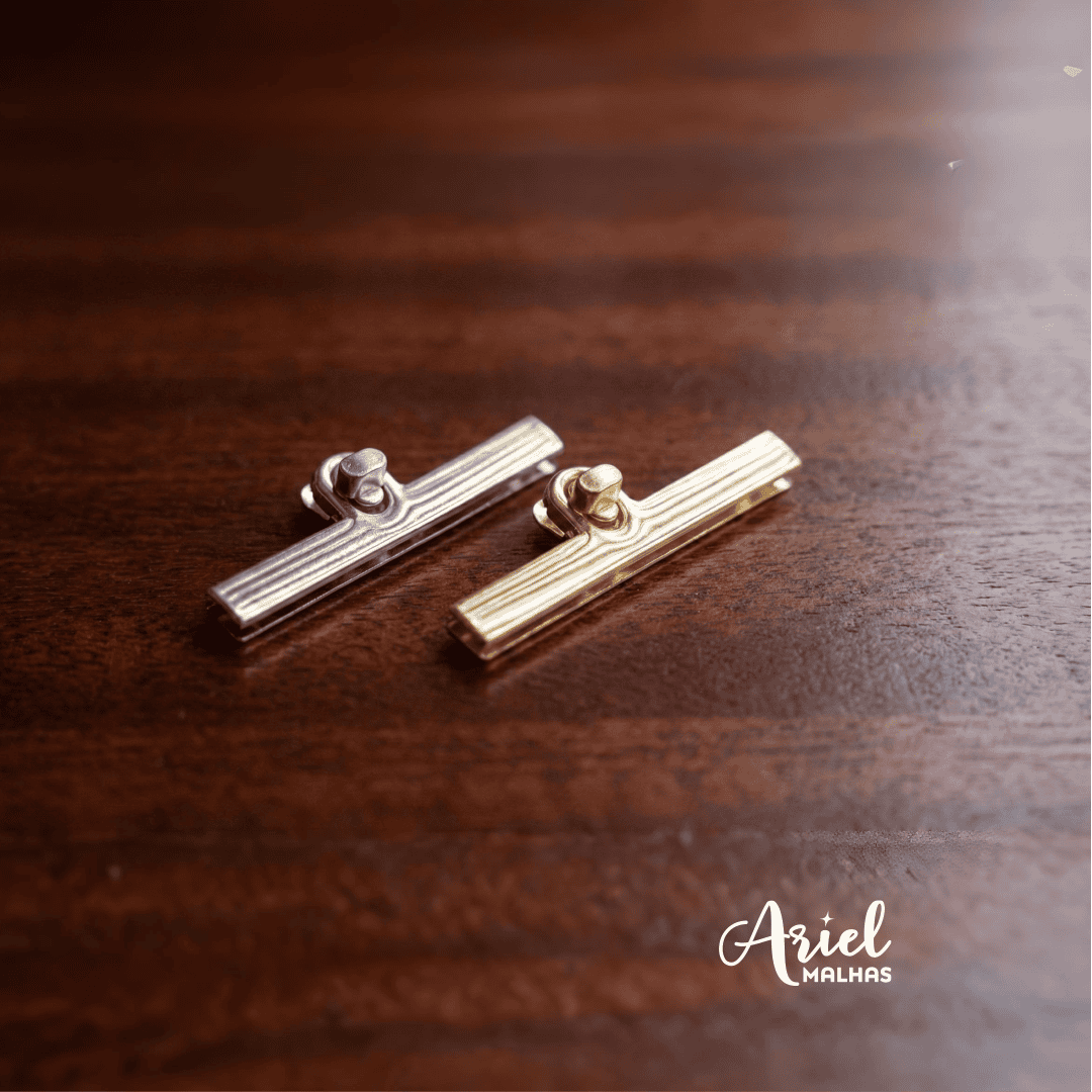 Fecho para Bolsa Reto de Metal - Ariel Malhas | Universo do Artesão