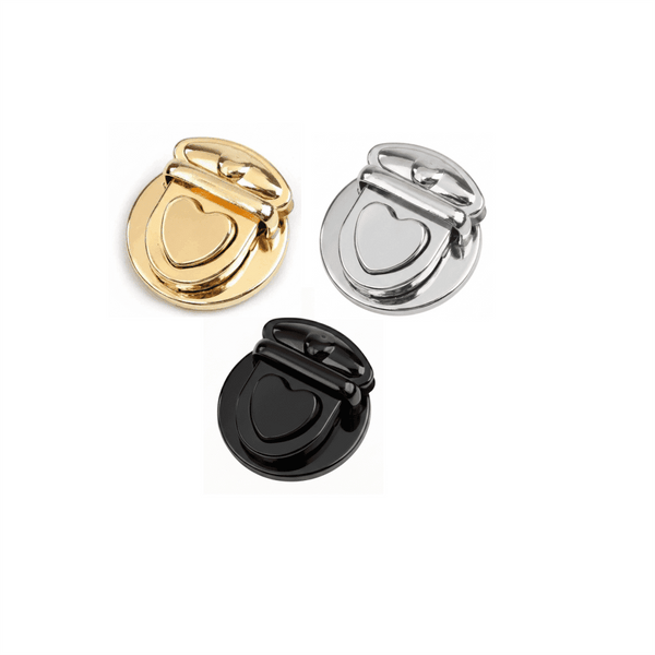Fecho para Bolsas em Formato de Coração 30x32 mm