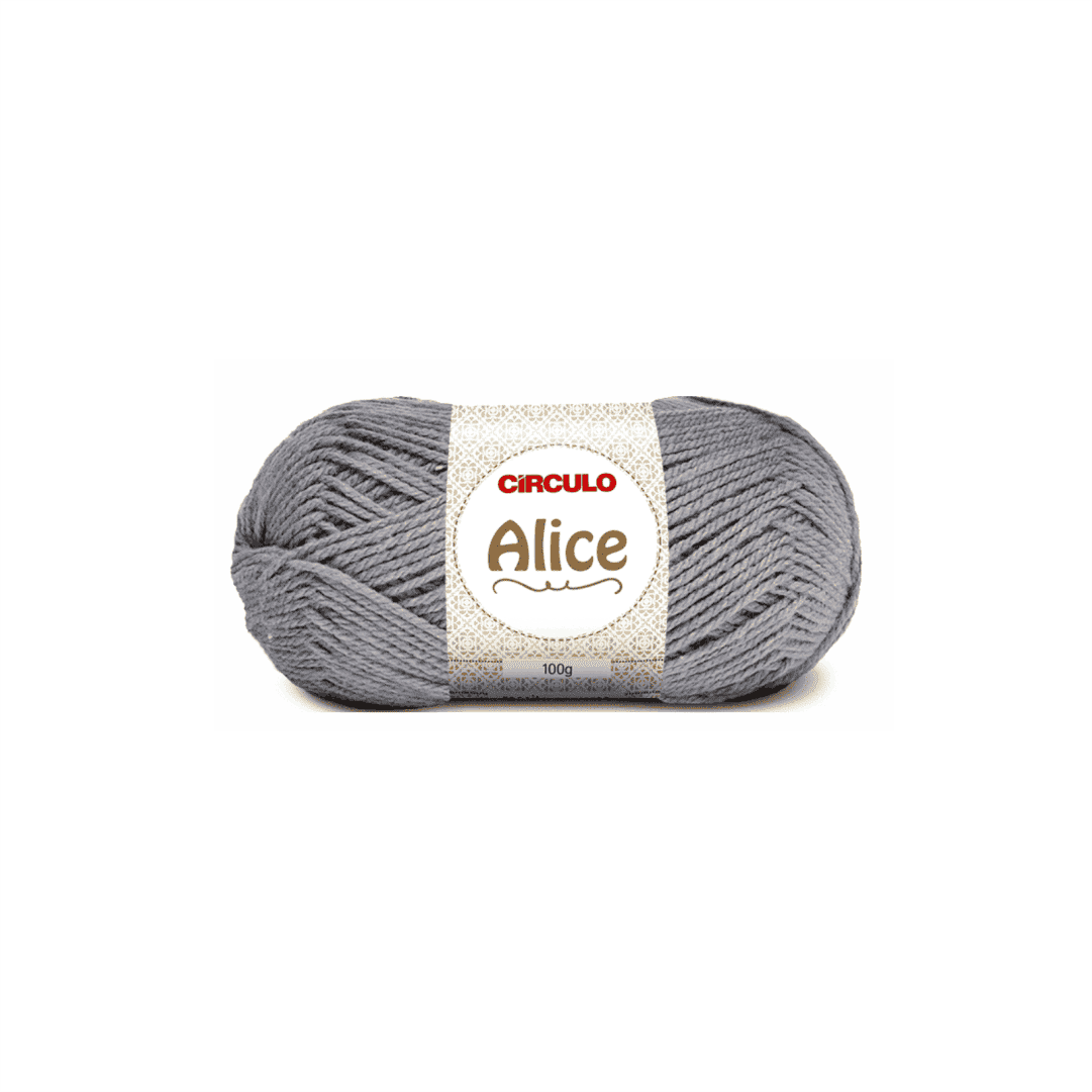 Fio Alice Alumínio 720 Cinza Circulo - Ariel Malhas | Universo do Artesão