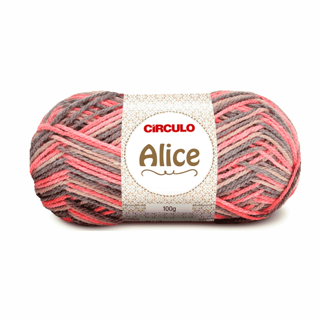 Fio Alice Flecha 9338 Rosa Mesclado Circulo - Ariel Malhas | Universo do Artesão