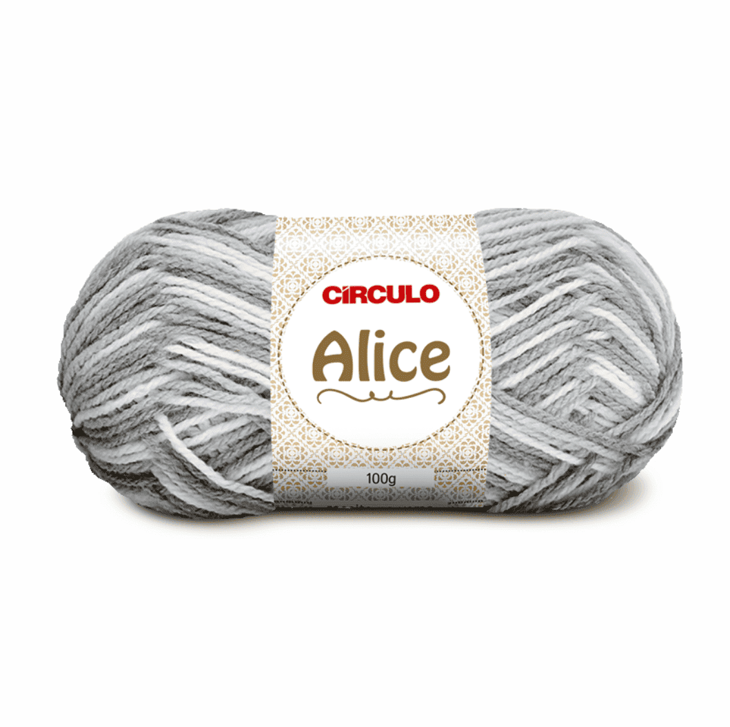 Fio Alice Inox 9465 Cinza Mesclado Circulo - Ariel Malhas | Universo do Artesão