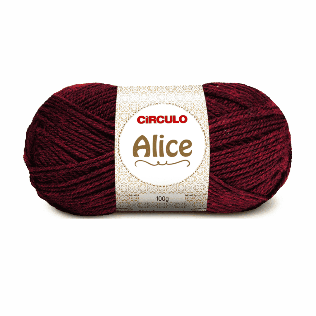Fio Alice Marsala 365 Vinho Circulo - Ariel Malhas | Universo do Artesão