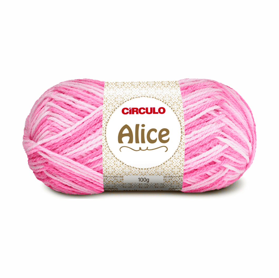 Fio Alice Sensação 9719 Rosa Mesclado Circulo - Ariel Malhas | Universo do Artesão