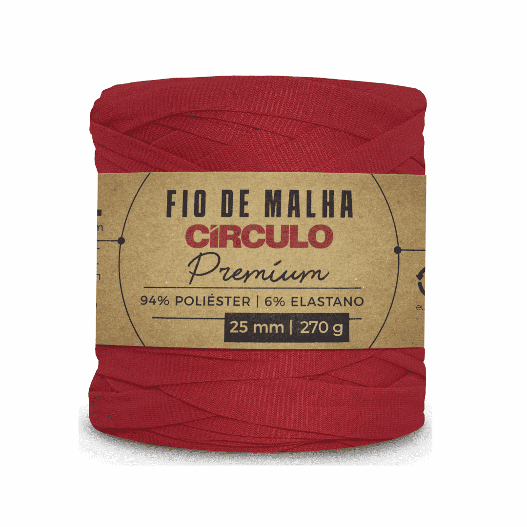 Fio de Malha Carmim 3528 Vermelho Circulo - Ariel Malhas | Universo do Artesão