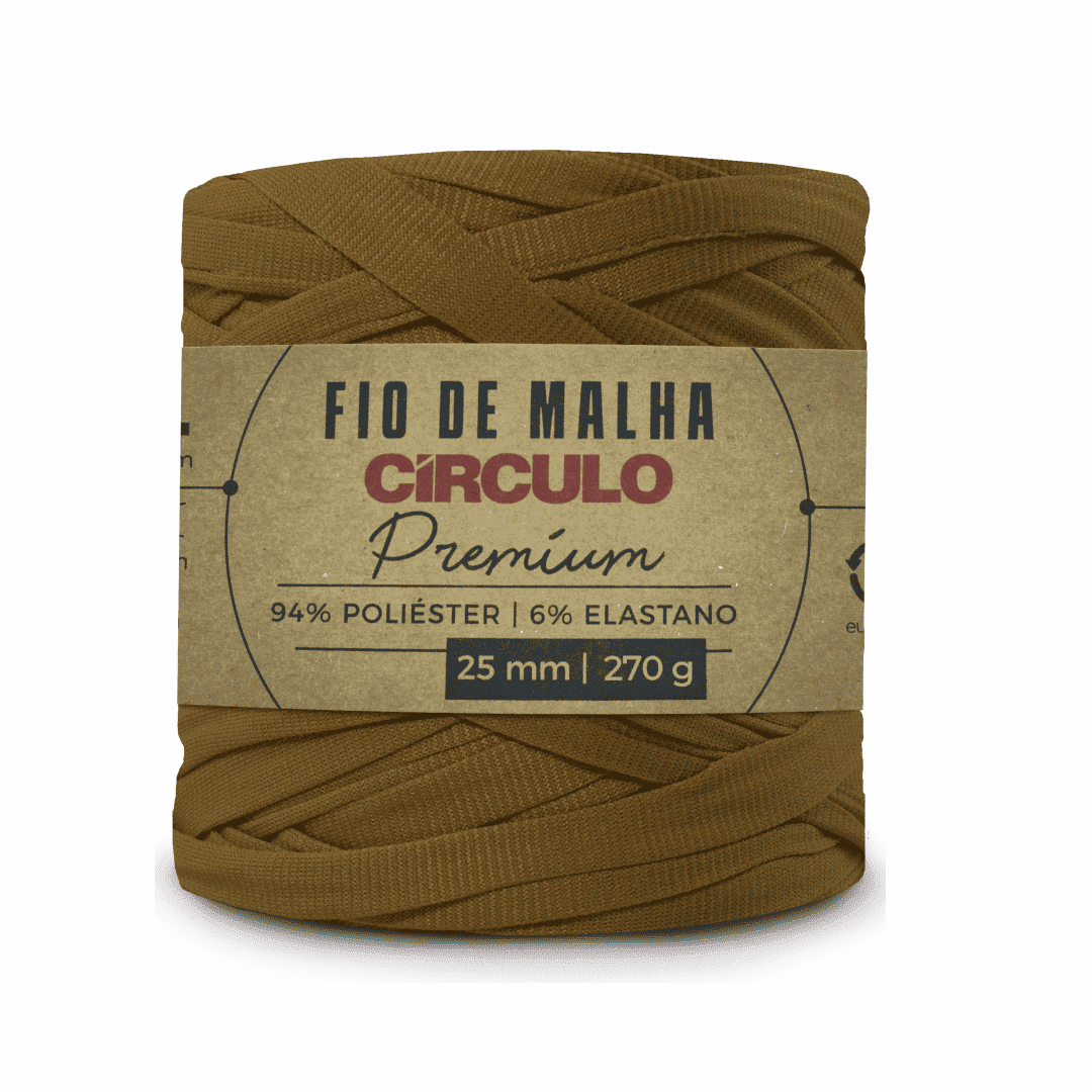 Fio de Malha Melado 7361 Marrom Circulo - Ariel Malhas | Universo do Artesão