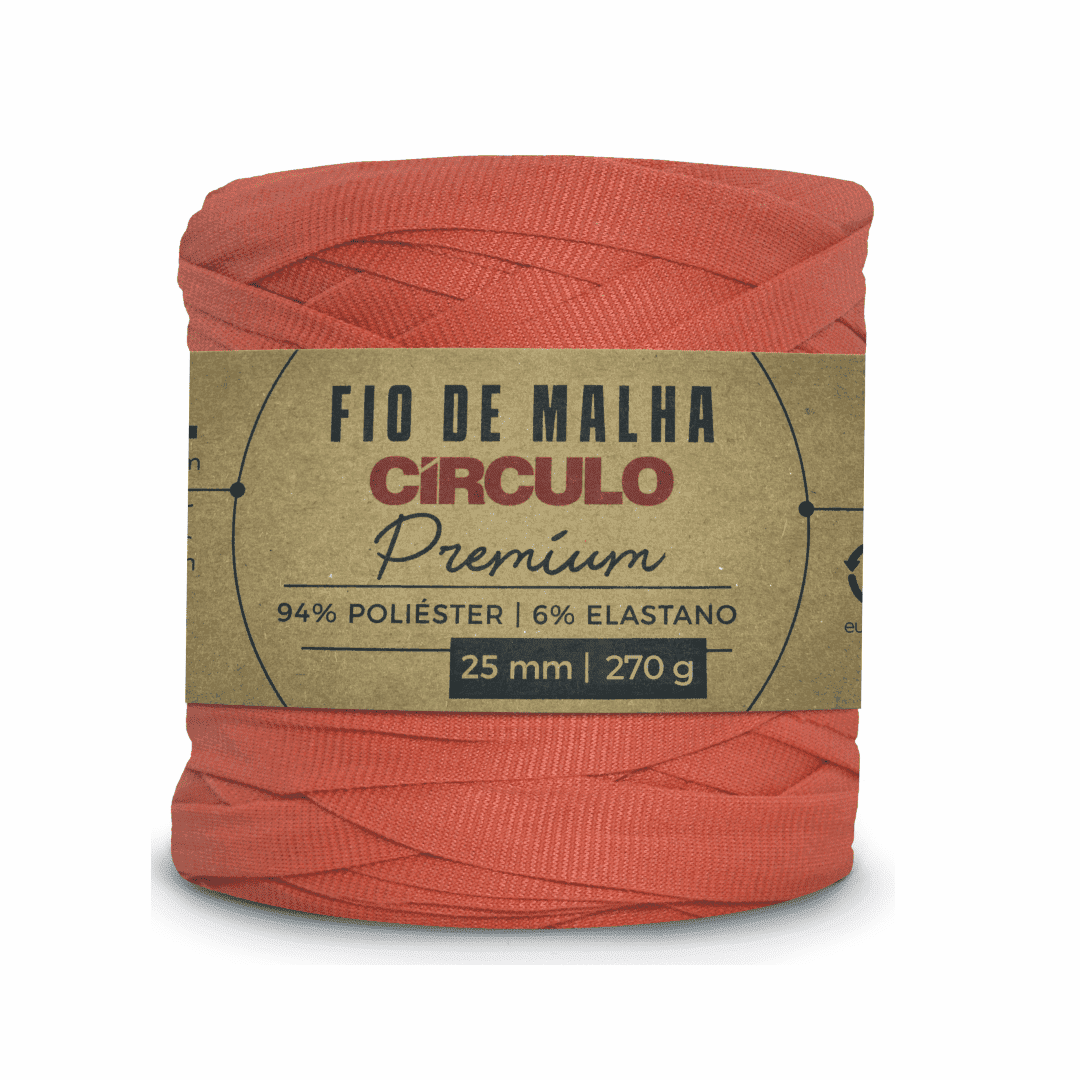 Fio de Malha Porcelana Rosa 4155 Salmão Circulo - Ariel Malhas | Universo do Artesão