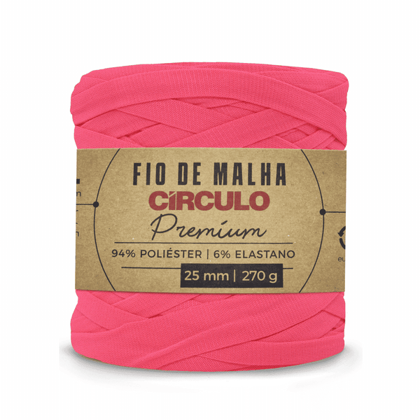 Fio de Malha Rosa Neon 385 Circulo