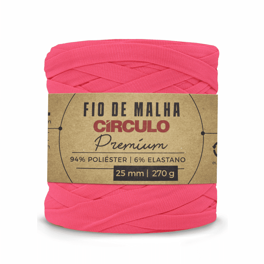 Fio de Malha Rosa Neon 385 Circulo