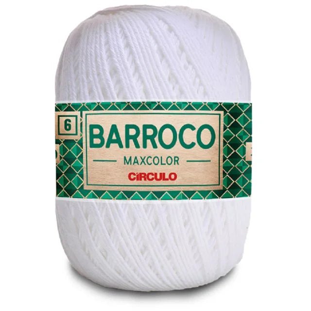 Fio Linha Barroco Maxcolor Branco nº6 - Ariel Malhas | Universo do Artesão