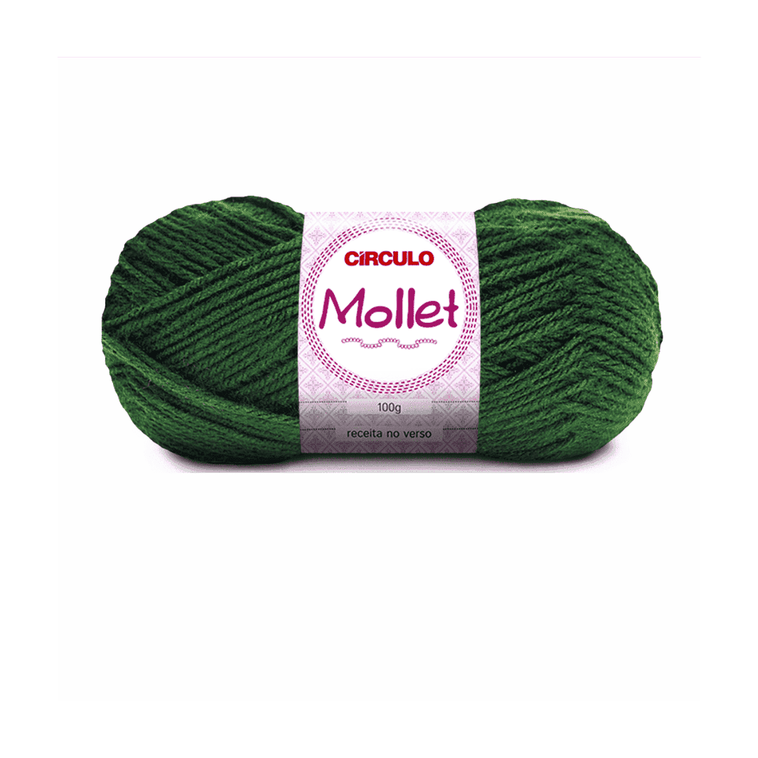 Fio Mollet Acelga - 5329 Verde Circulo 100g - Ariel Malhas | Universo do Artesão