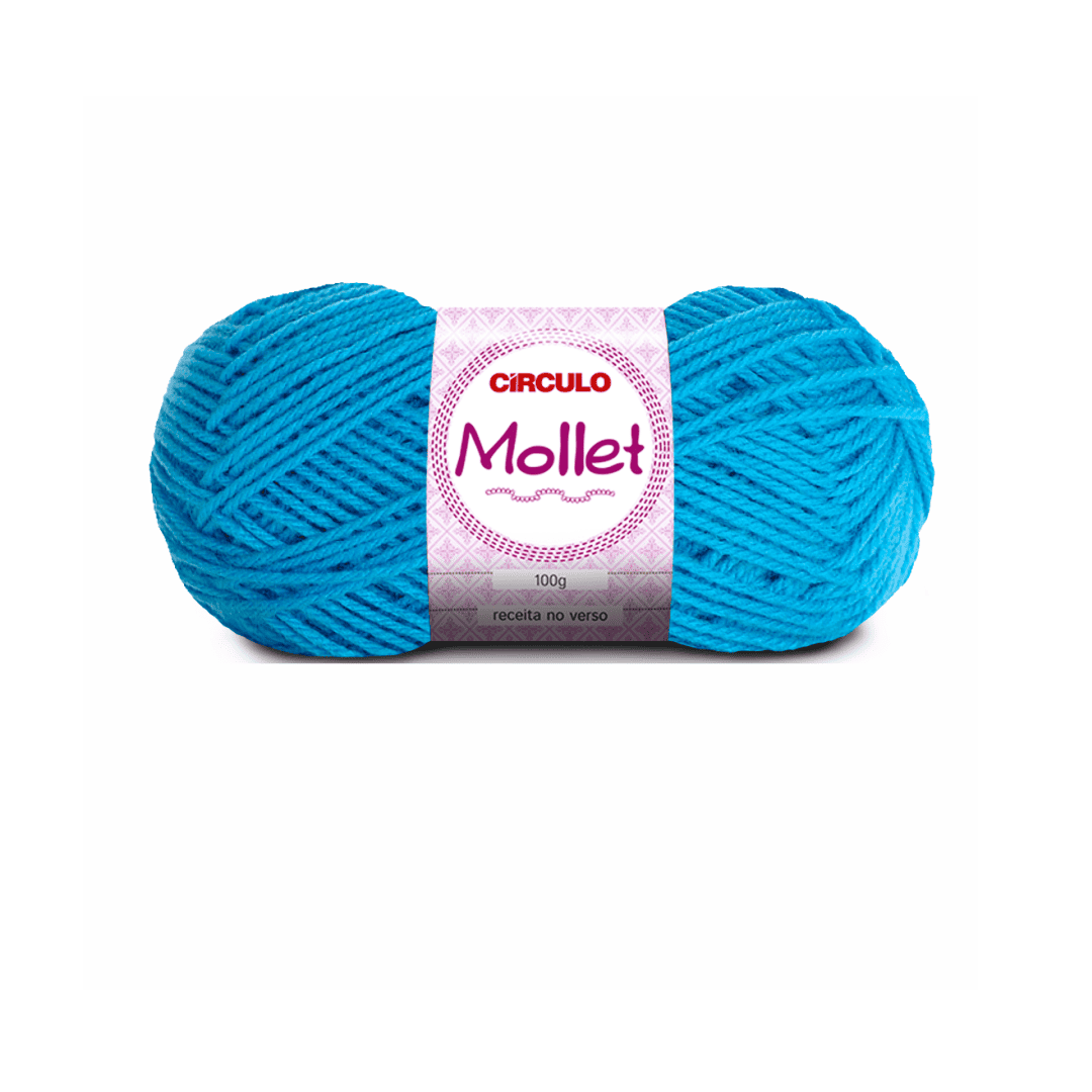 Fio Mollet Azul - 786 Circulo 100g - Ariel Malhas | Universo do Artesão