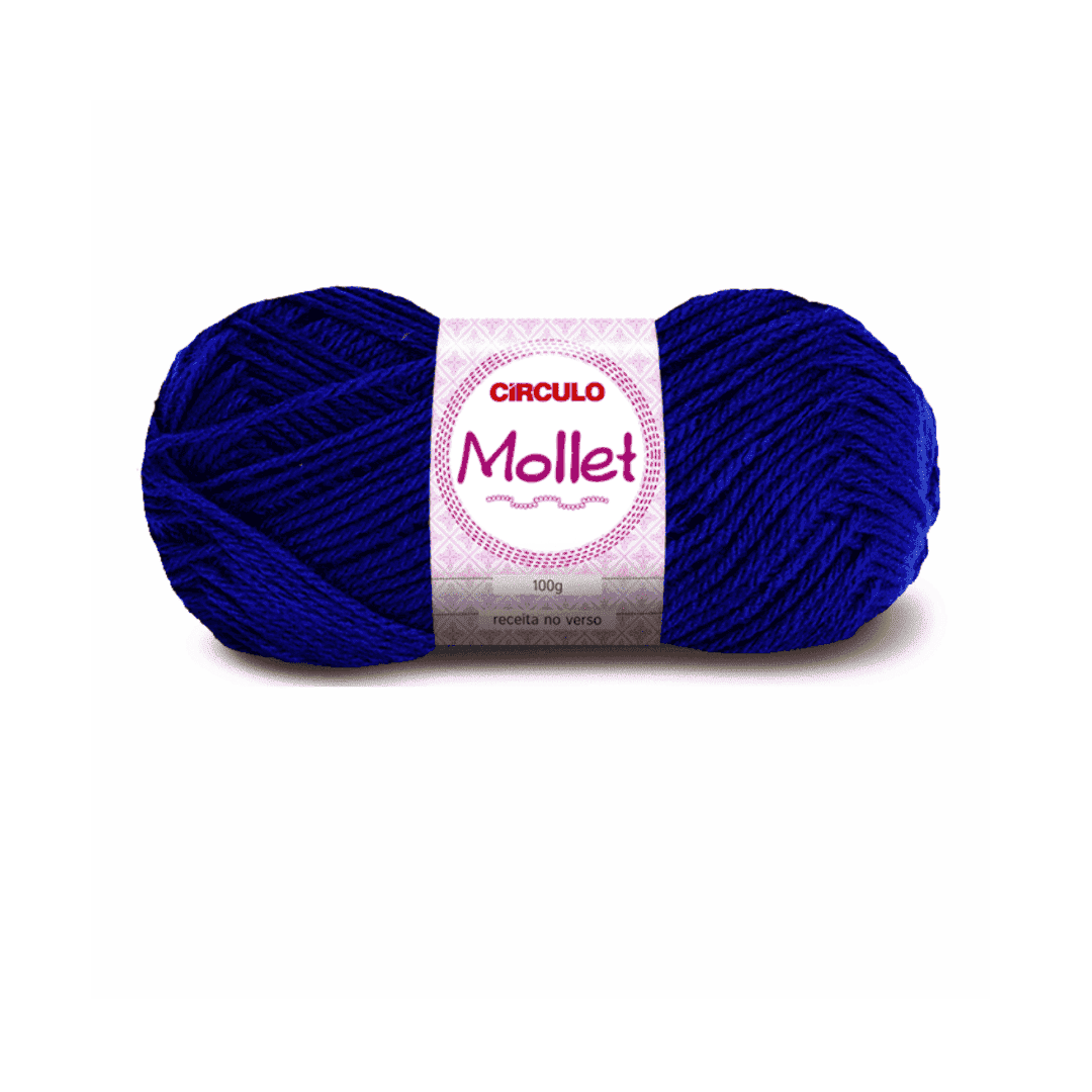 Fio Mollet Azul Bic - 512 Circulo 100g - Ariel Malhas | Universo do Artesão