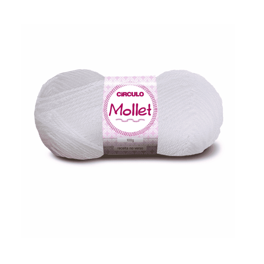 Fio Mollet Branco Circulo 100g - Ariel Malhas | Universo do Artesão