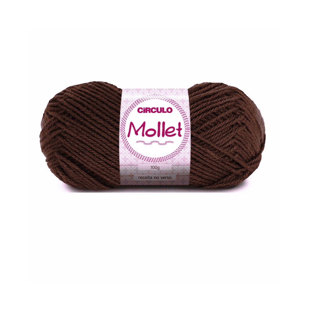 Fio Mollet Castanho - 850 Circulo 100g - Ariel Malhas | Universo do Artesão