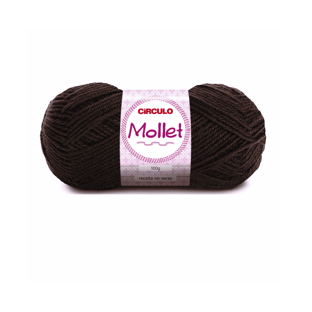 Fio Mollet Chocolate - 608 Circulo 100g - Ariel Malhas | Universo do Artesão