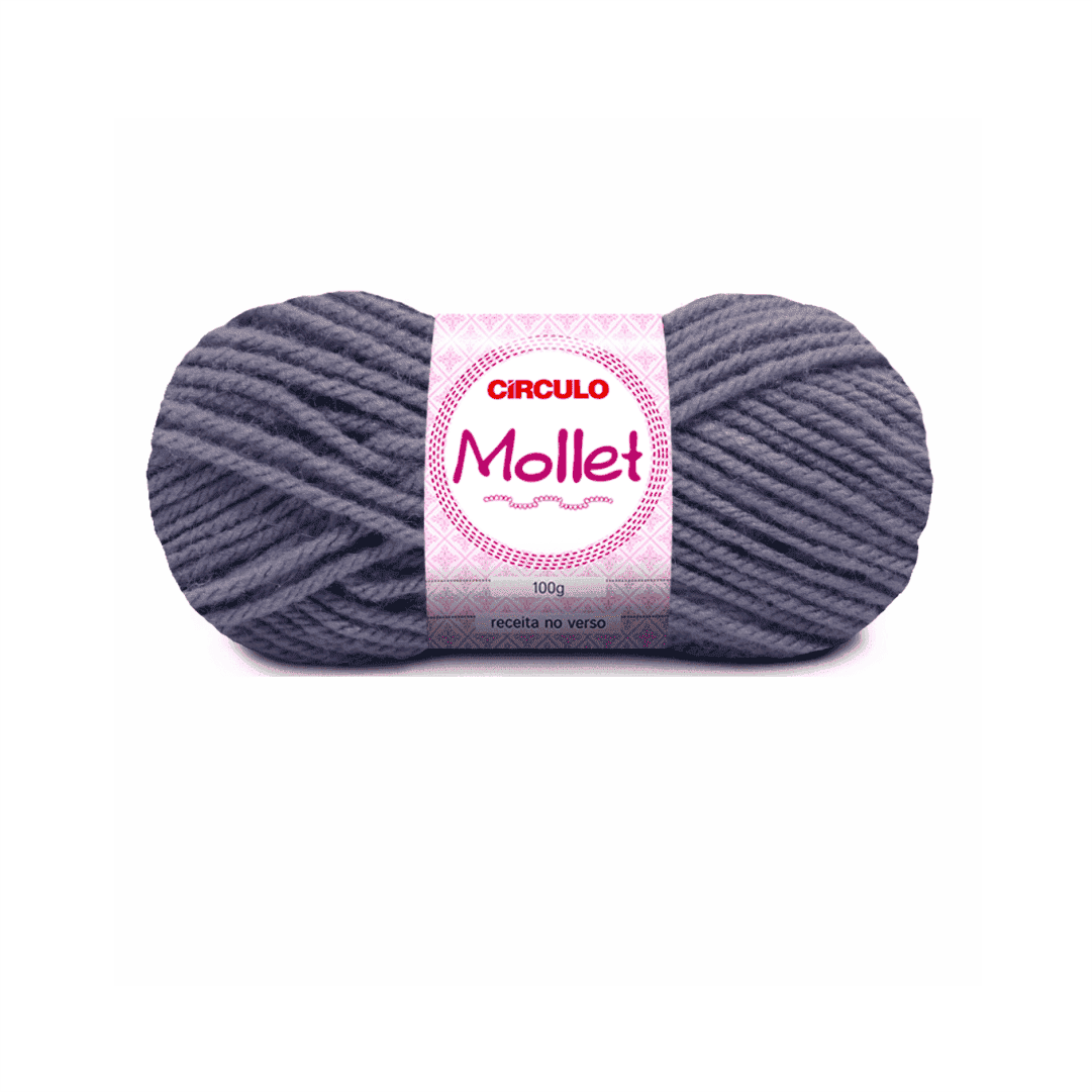 Fio Mollet Cinza Asfalto Circulo 100g - Ariel Malhas | Universo do Artesão
