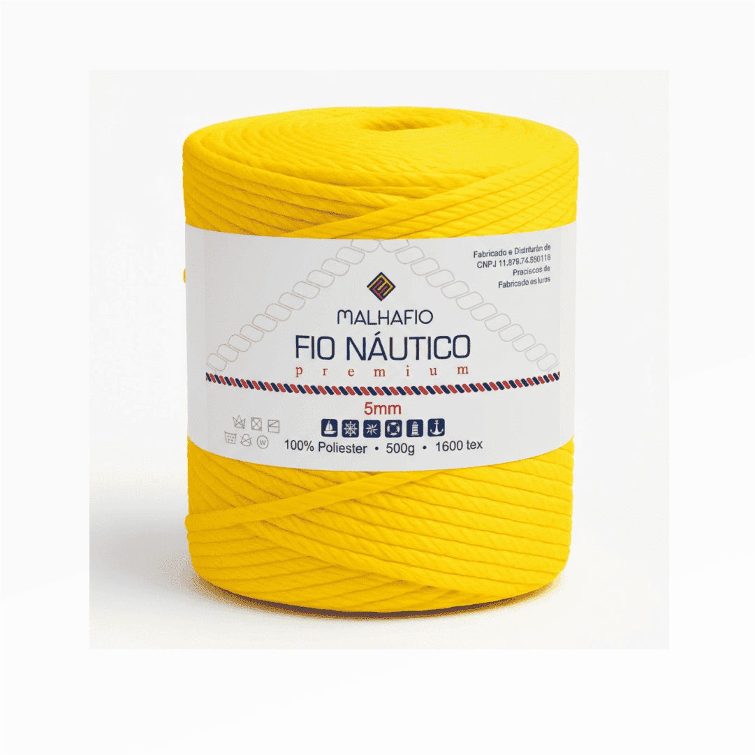 Fio Náutico Amarelo Malhafio - Ariel Malhas | Universo do Artesão