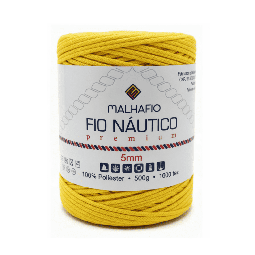 Fio Náutico Amarelo Malhafio - Ariel Malhas | Universo do Artesão