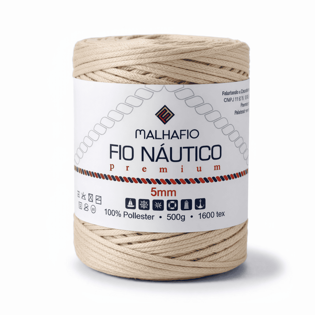 Fio Náutico Areia Malhafio - Ariel Malhas | Universo do Artesão