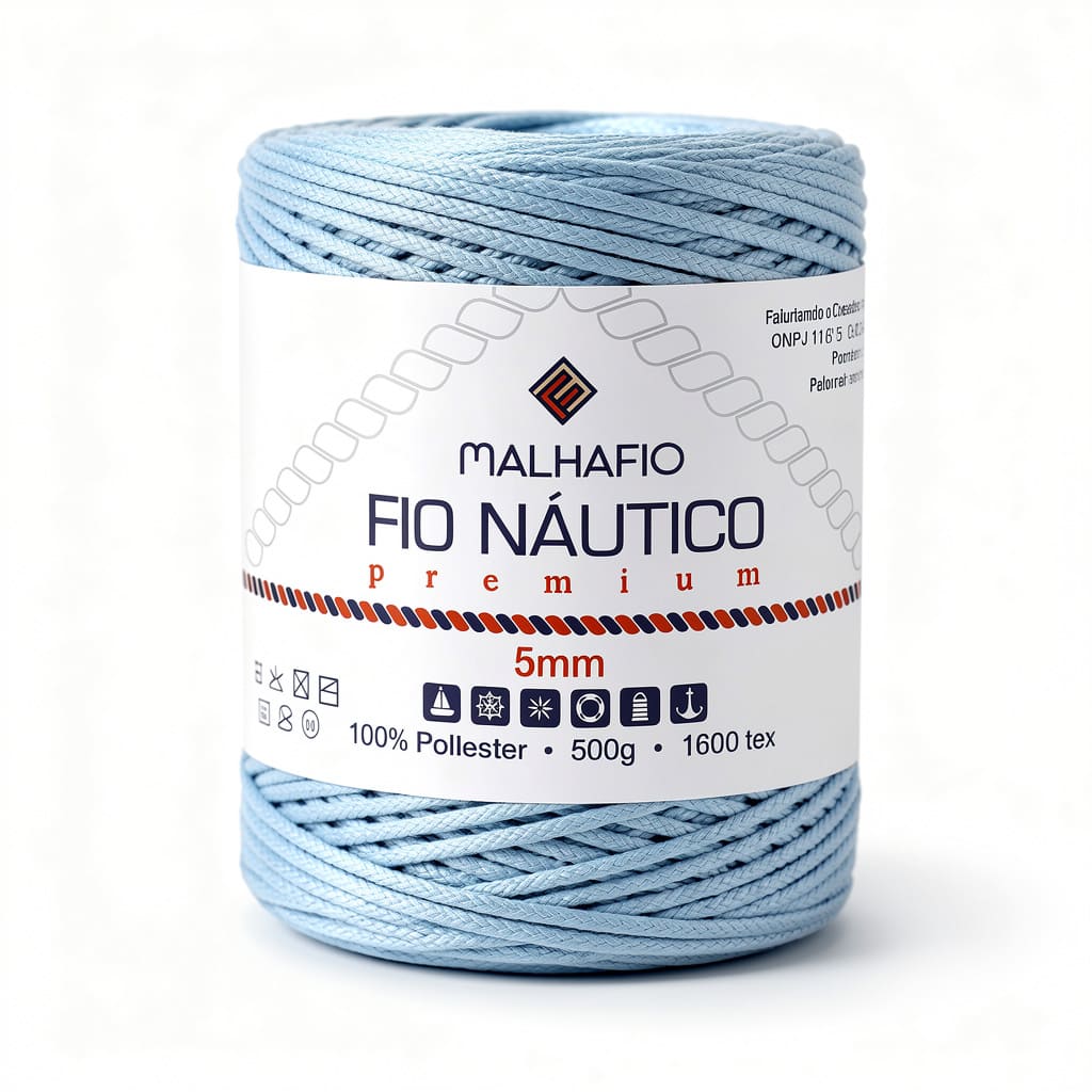 Fio Náutico Azul Bebê Malhafio - Ariel Malhas | Universo do Artesão