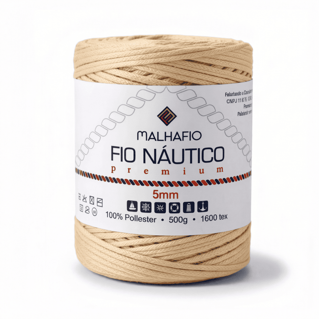 Fio Náutico Baunilha Malhafio - Ariel Malhas | Universo do Artesão
