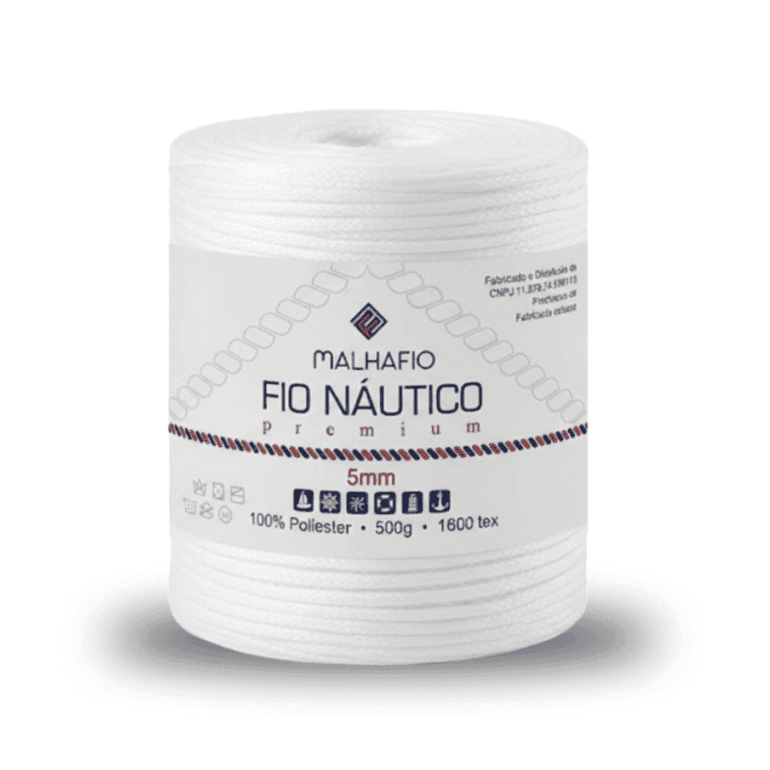 Fio Náutico Branco OFF Malhafio - Ariel Malhas | Universo do Artesão
