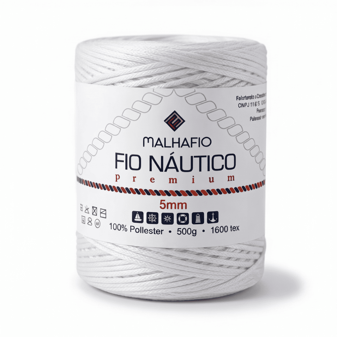 Fio Náutico Branco OFF Malhafio - Ariel Malhas | Universo do Artesão