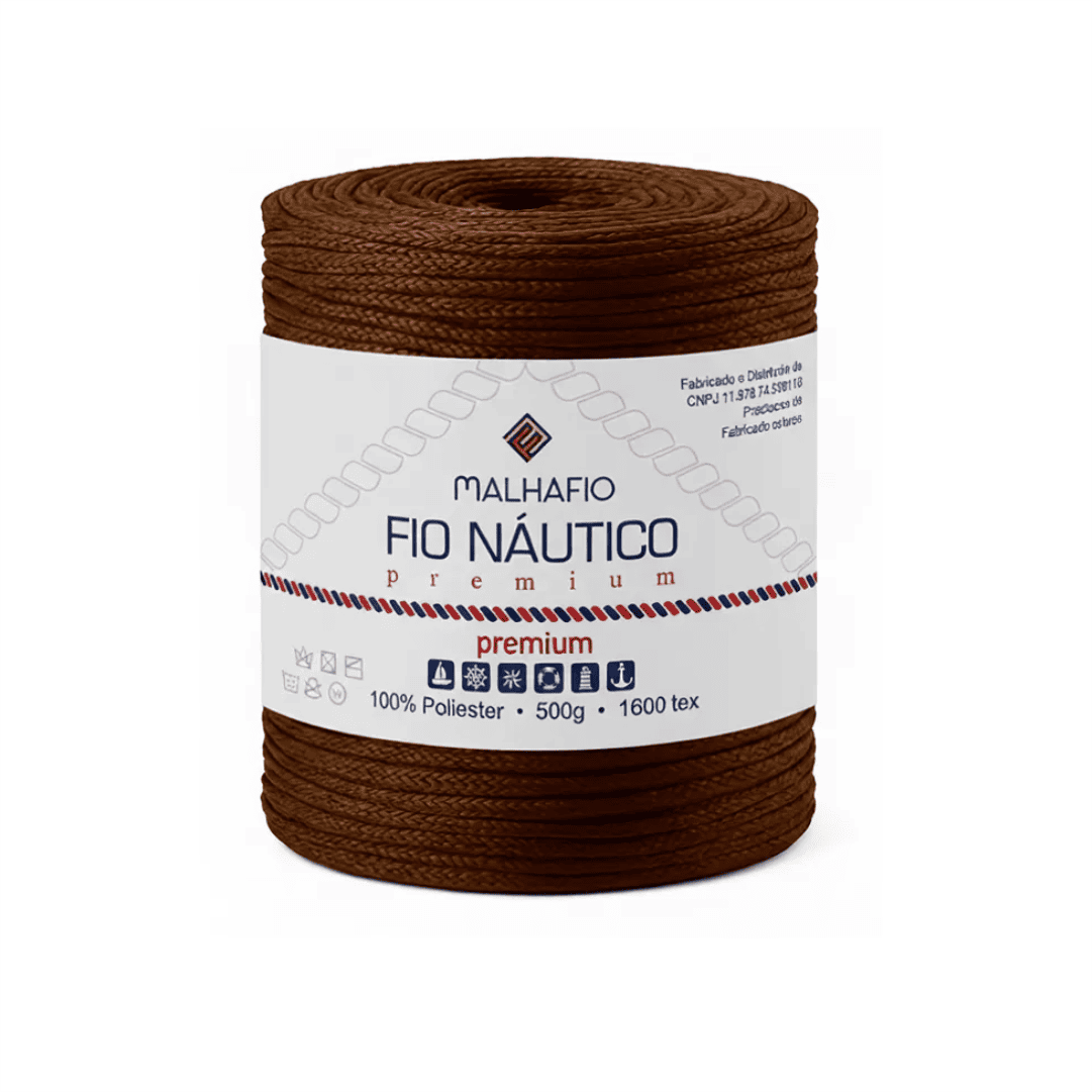 Fio Náutico Chocolate Malhafio - Ariel Malhas | Universo do Artesão