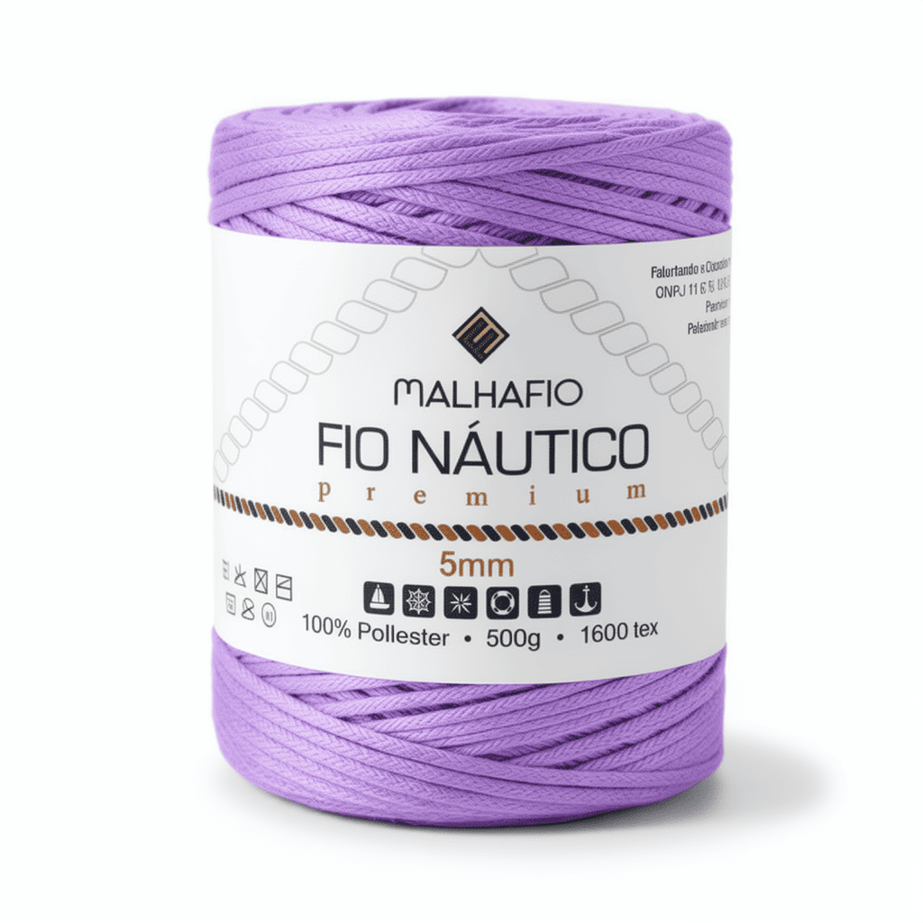 Fio Náutico Lilás Malhafio - Ariel Malhas | Universo do Artesão