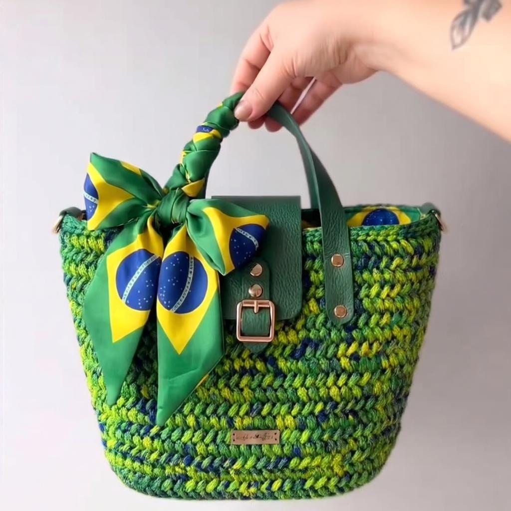 Fio Náutico Mesclado Verde Amarelo Azul Copa 2026 Malhafio - Ariel Malhas | Universo do Artesão