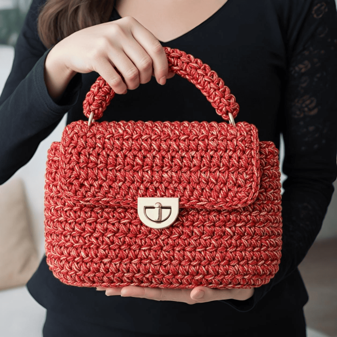 Fio Náutico Mesclado Vermelho e Dourado Malhafio - Ariel Malhas | Universo do Artesão