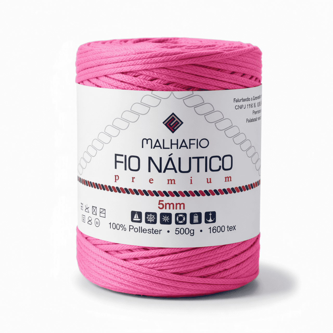 Fio Náutico Rosa Fluorescente Malhafio - Ariel Malhas | Universo do Artesão