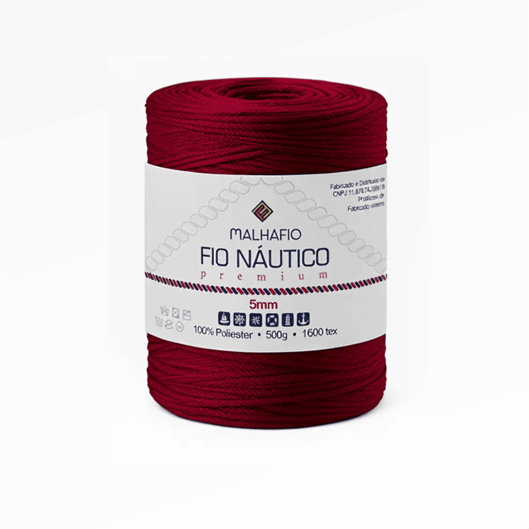 Fio Náutico Sangria Malhafio - Ariel Malhas | Universo do Artesão