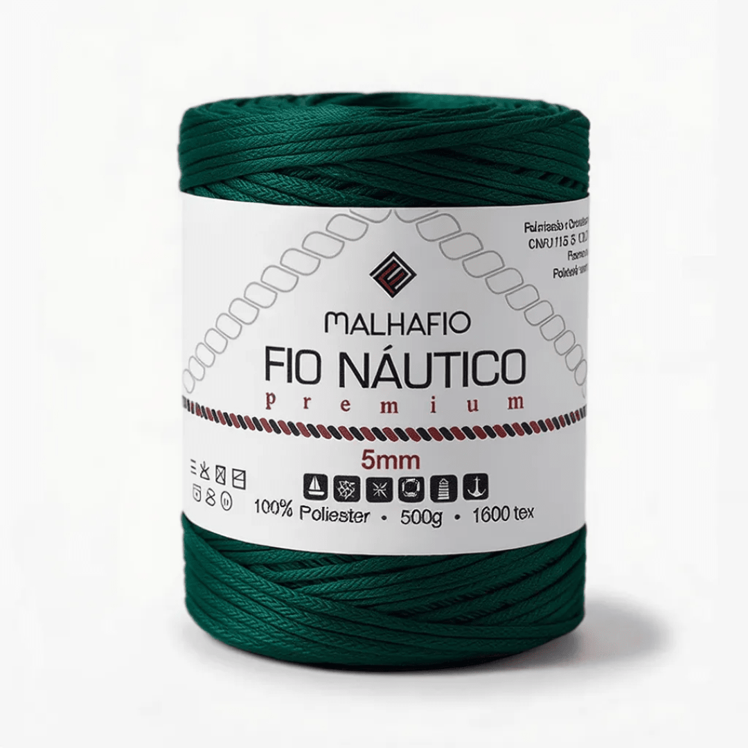 Fio Náutico Verde Bandeira Malhafio - Ariel Malhas | Universo do Artesão
