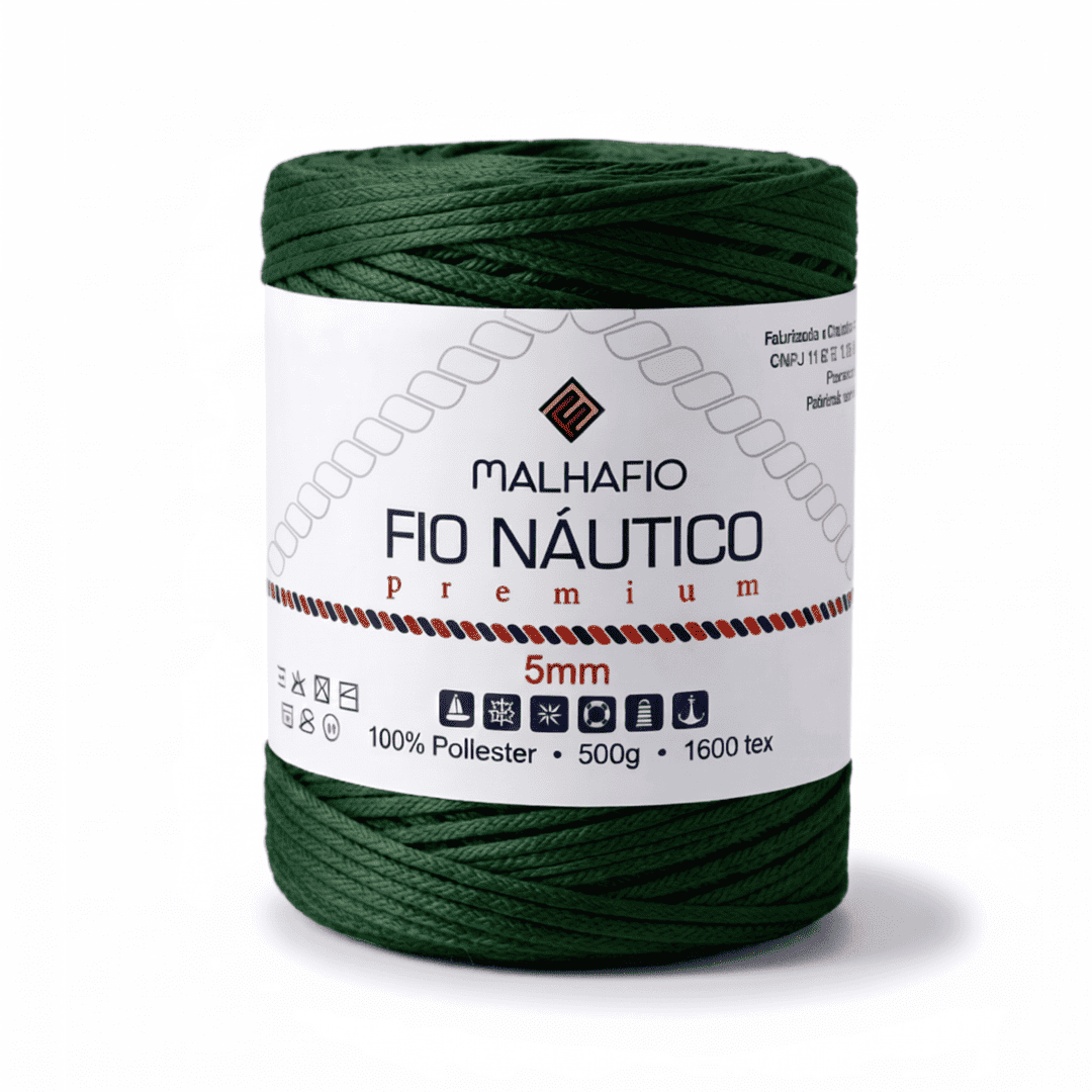 Fio Náutico Verde Folha Malhafio - Ariel Malhas | Universo do Artesão